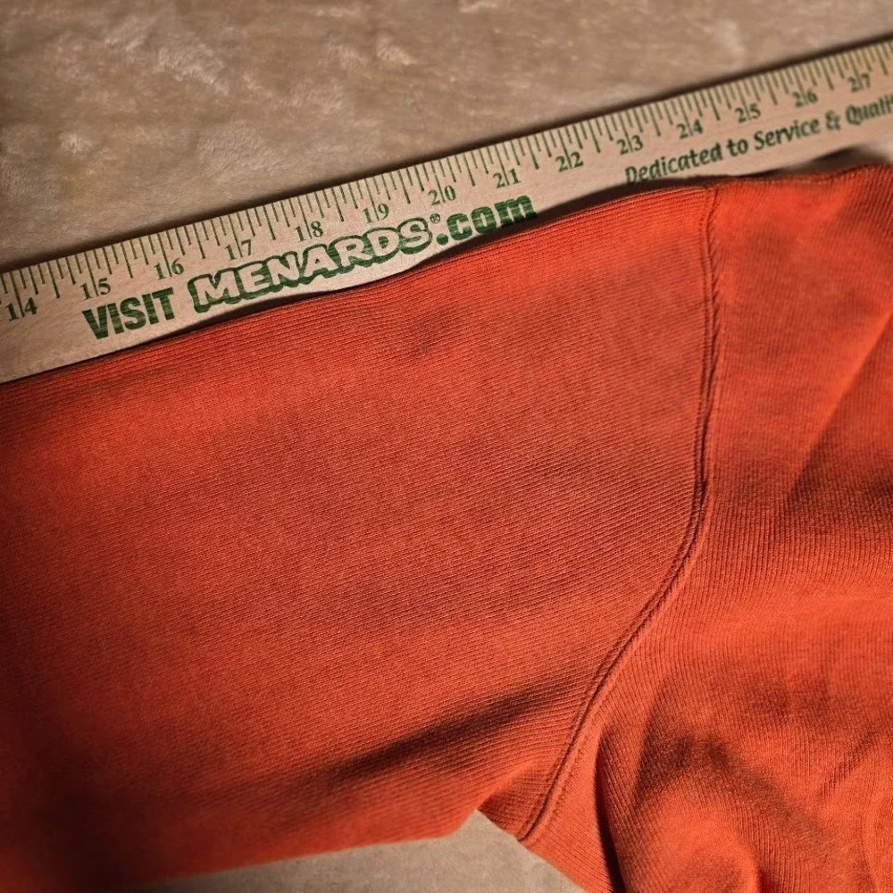 Polo Ralph Lauren Mens L Orange 1/4 Zip Cotton Pullover Sweater Pony Preppie 958
